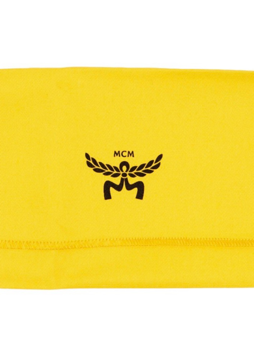 💛 NWT MCM Yellow Logo Cotton Wallet Dustbag